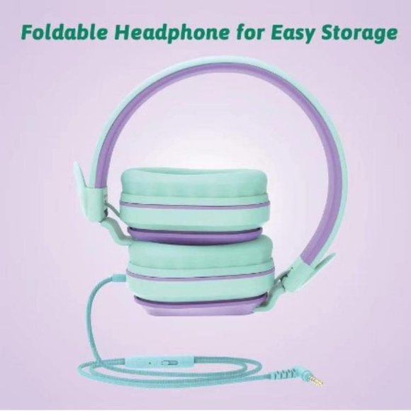 Kids Headphones - Wired - Stereo - Safe Volume Limiter - Foldable - Share Port - Picture 3 of 13